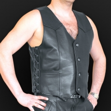 Leather vest m01