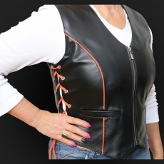 Leather vest m05o 