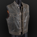 Leather vest m18 sa olive
